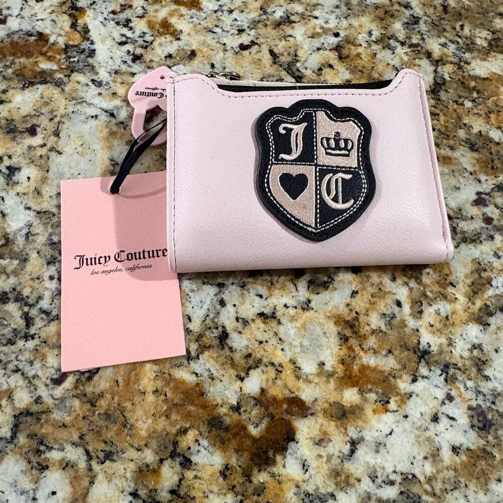 Juicy Couture NWT Pink Bifold Wallet & "Go Couture Yourself" Card Case Set